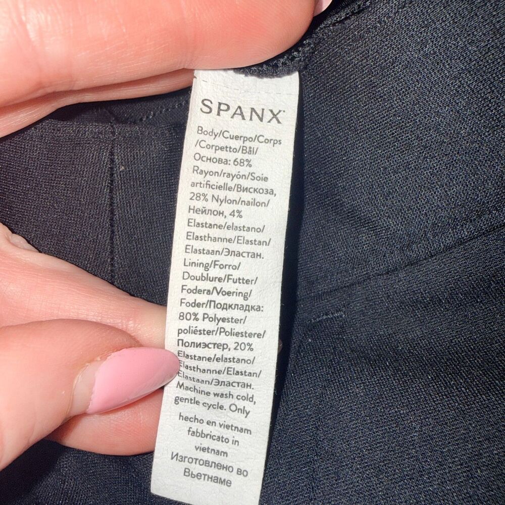 Spanx Ponte Wide Leg Cropped Pant - Black S - Picture 5 of 6